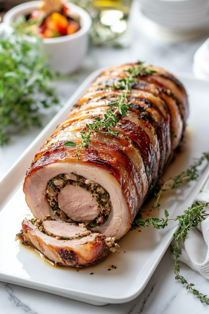 Delicious Christmas Stuffed Pork Roast